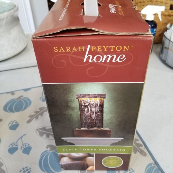 Slate tower fountain by Sarah Peyton home new open box - Picture 3 of 9